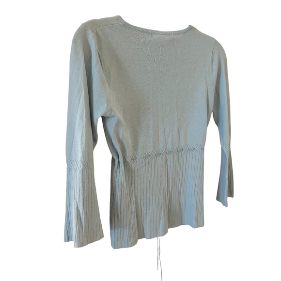 Vintage Y2K "Awesome" Button Front Knit Cardigan Top Blue Size M - Picture 8 of 10